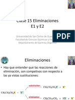 15 Reacciones de Eliminación E1 y E2