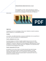 La Propagación en Línea Recta de La Luz