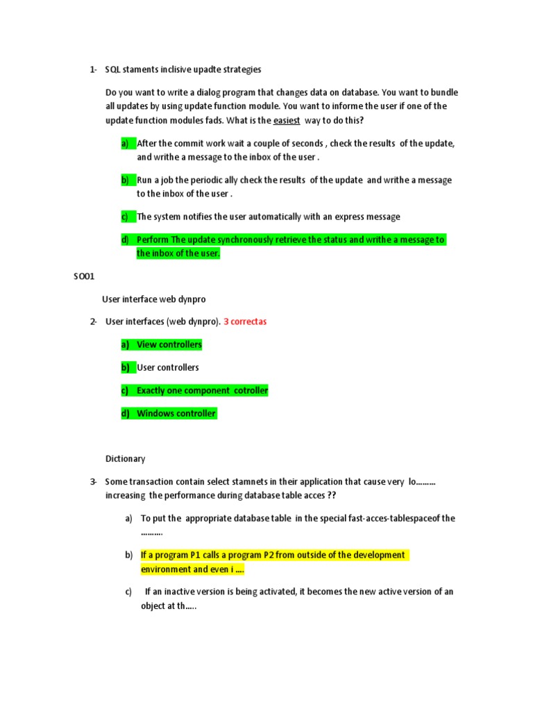 SQL Update Strategies and ABAP Basics | PDF