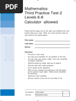 3rd Practice Test 2 Level 6-8 - With Calculator