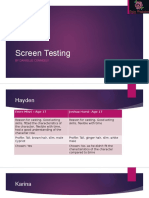 Screen Testing: by Danielle Conneely