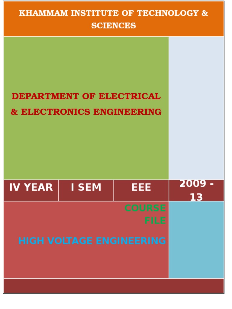 High Voltage Engineering Overview | PDF | Electrical Breakdown ...