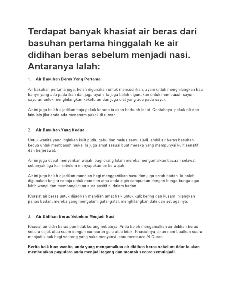 Khasiat Air Beras Pdf