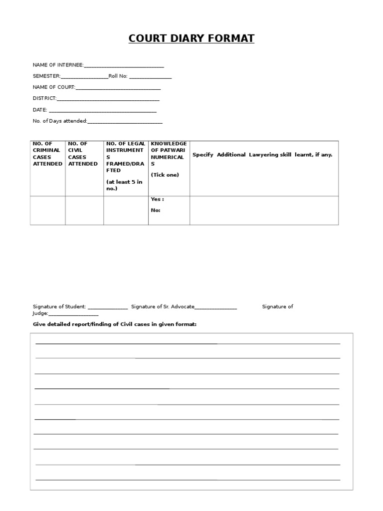 Court Diary Format Forll.b PDF