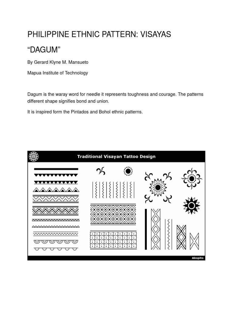 Visayan Ethnic Patterns: Dagum | PDF