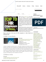 Top 10 HR Companies in India