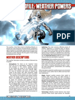 Mutants & Masterminds 3e - Power Profile - Weather Powers