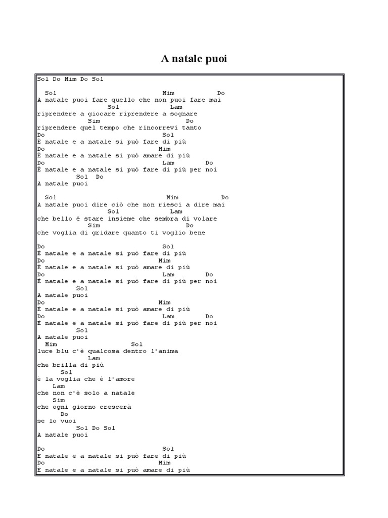 Immagini A Natale Puoi.Accordi Natale