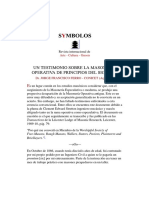 Jorge F. Ferro - Un Testimonio Sobre La Masonería Operativa de Principios Del Siglo XX