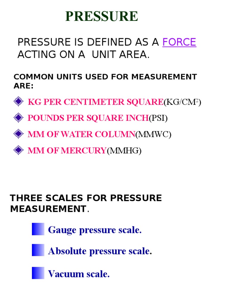 Pressure Fundamental | PDF | Pressure Measurement | Vacuum