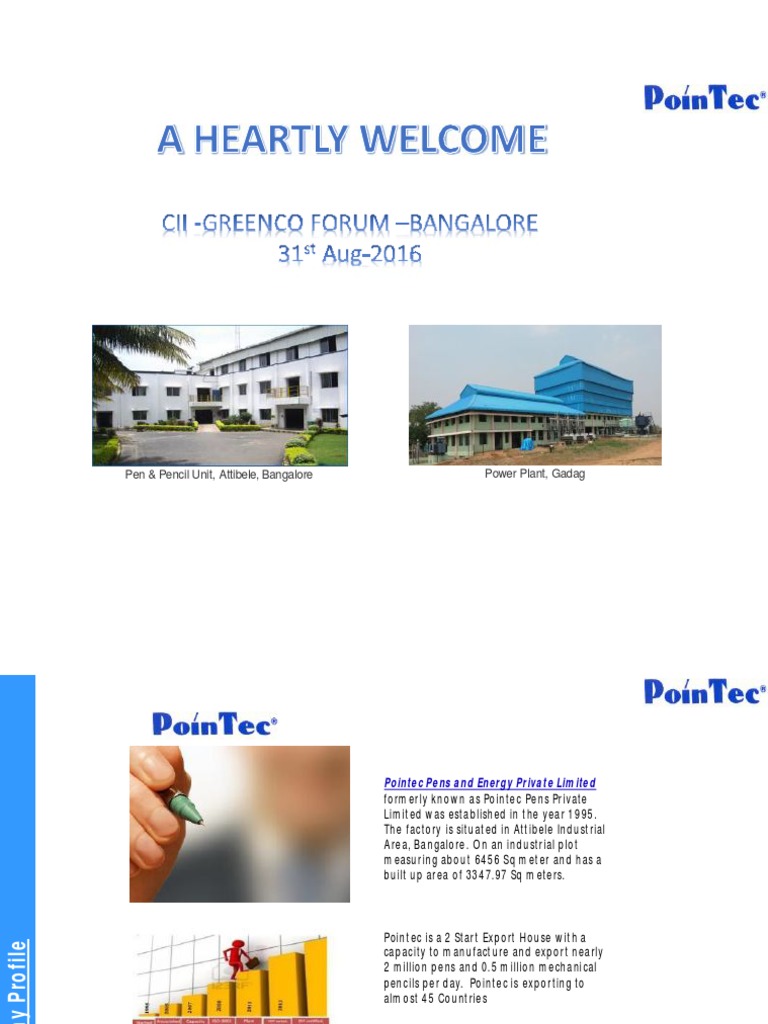 Pointec Pens: Sustainable Energy Solutions | PDF | Biomass | Gasification