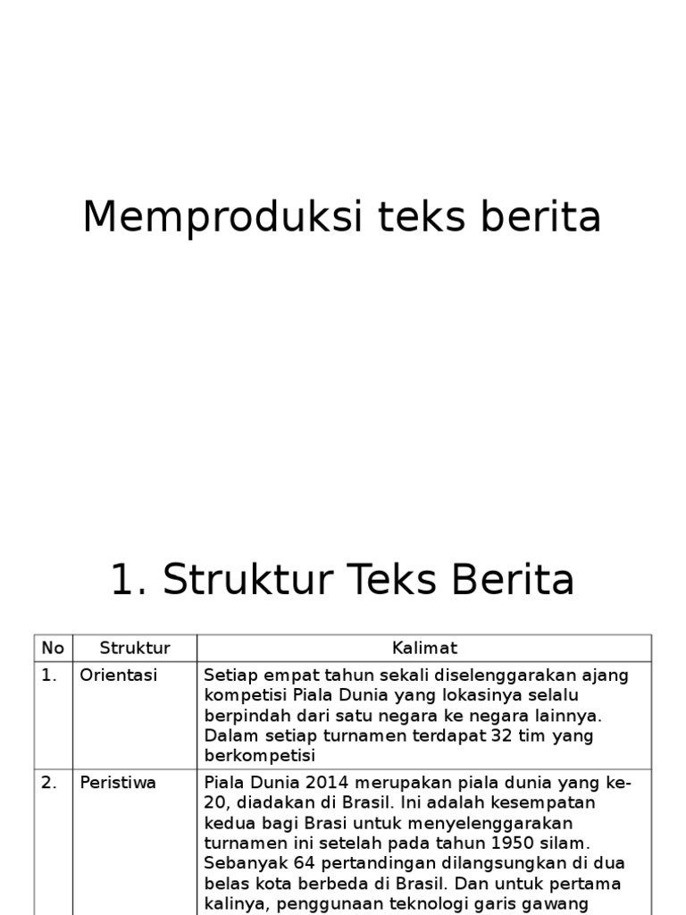 Memproduksi Teks Berita