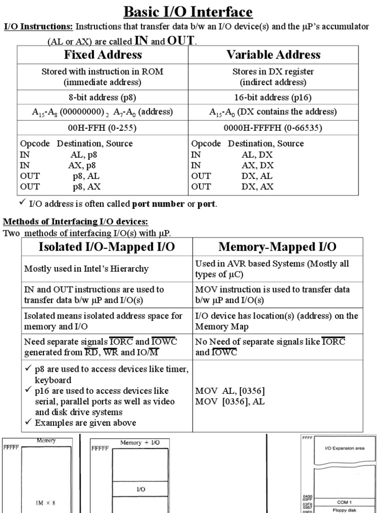 IN OUT Fixed Address Variable Address | PDF | Input/Output | Electrical ...