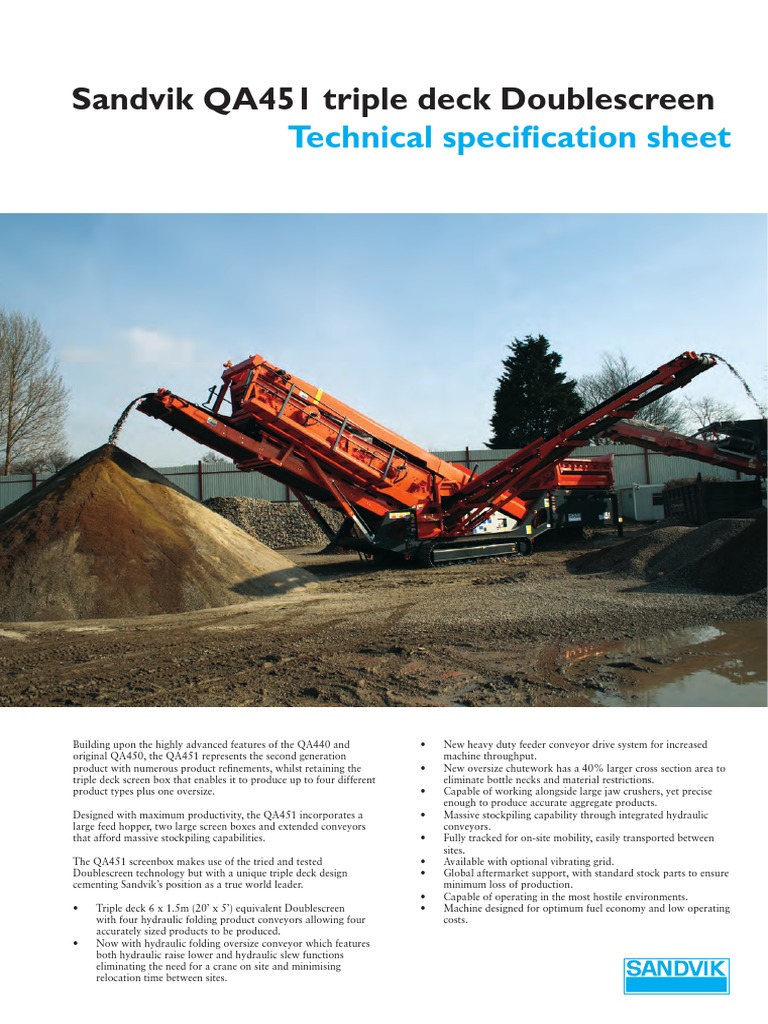 Sandvik QA451.pdf Belt (Mechanical) Vehicles