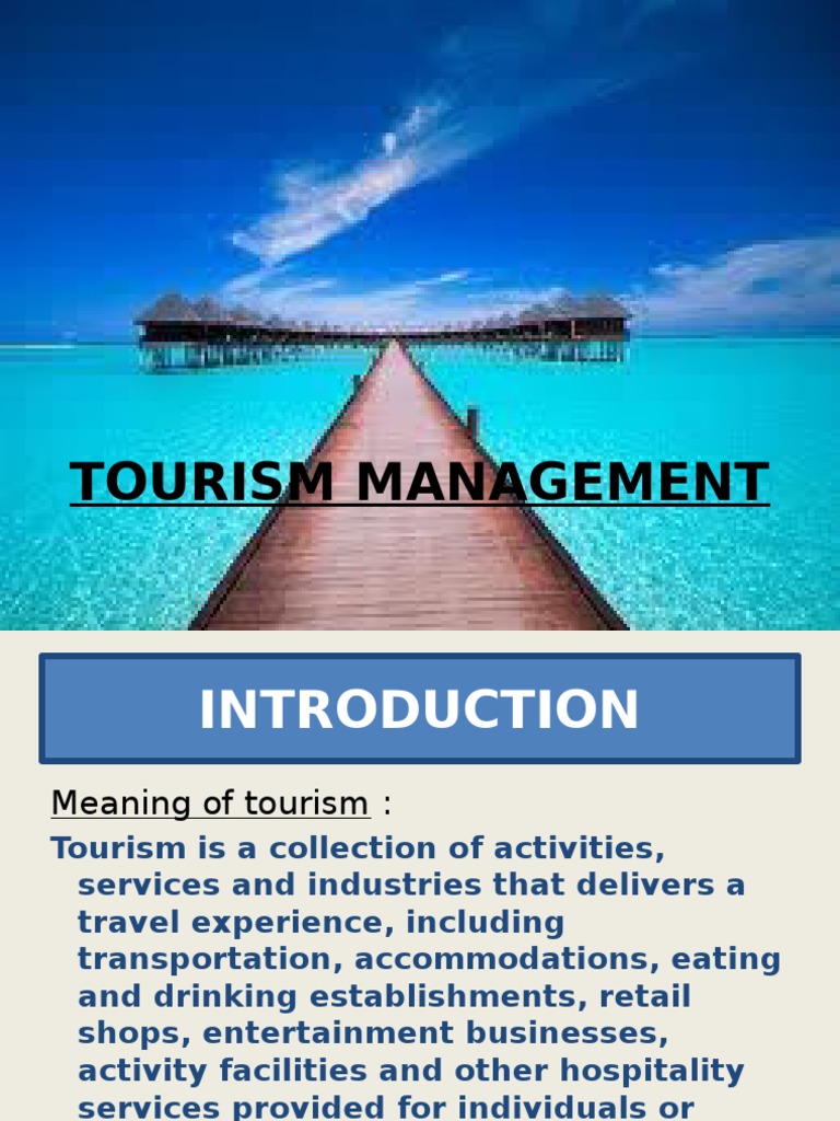 management tourism entertainment