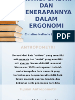 Antropometri Dan Penerapannya Dalam Ergonomi