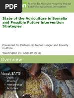 State of The Agriculture in Somalia and Possible Future Intervention Strategies