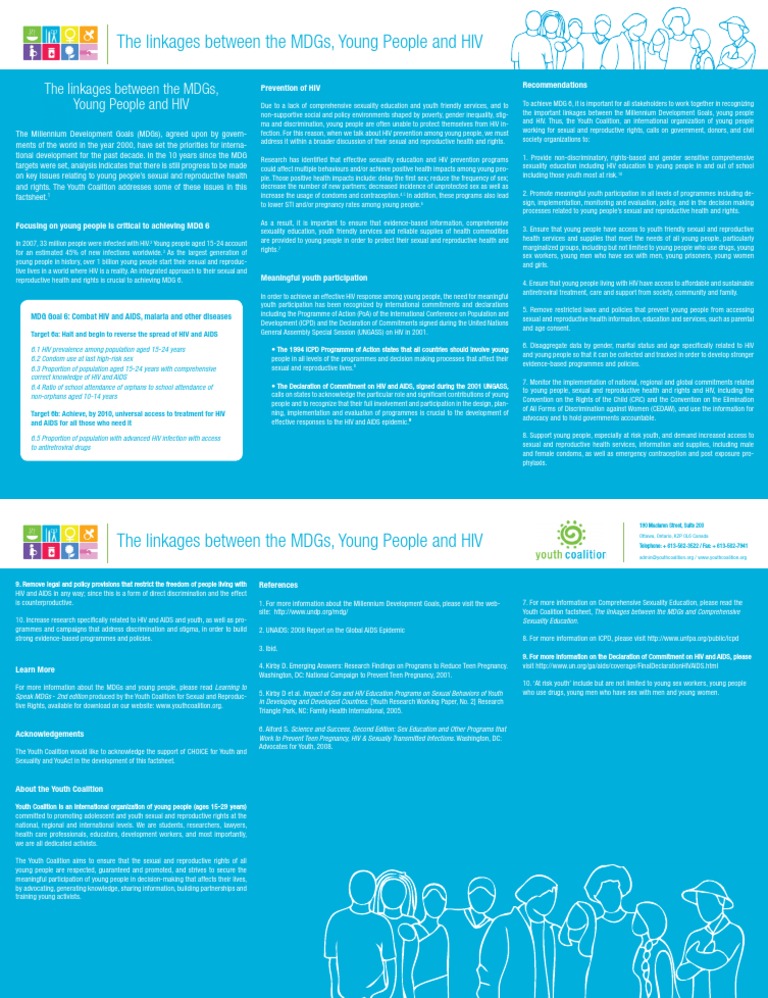 HIV MDG Factsheet Webversion | PDF | Hiv/Aids | Millennium Development ...