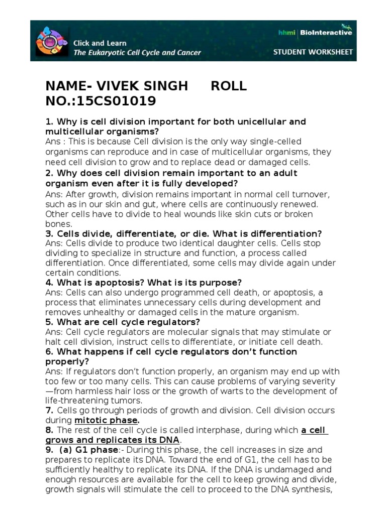 Biology Pdf Cell Cycle Tumor Suppressor Gene