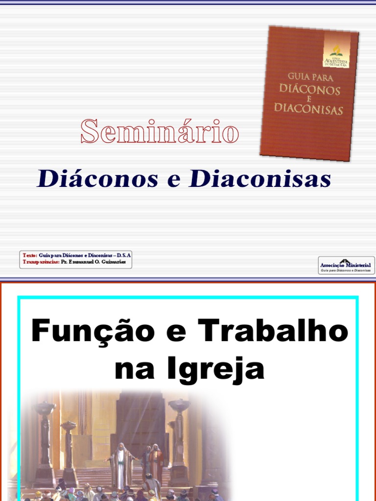 Funções da Diaconisa na Igreja Evangélica | PDF | Diácono | Anglicano