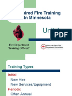 Required Fire Training in Minnesota: Unit 1