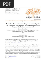 Motivações Para a Internacionalização Do Ensino Superior