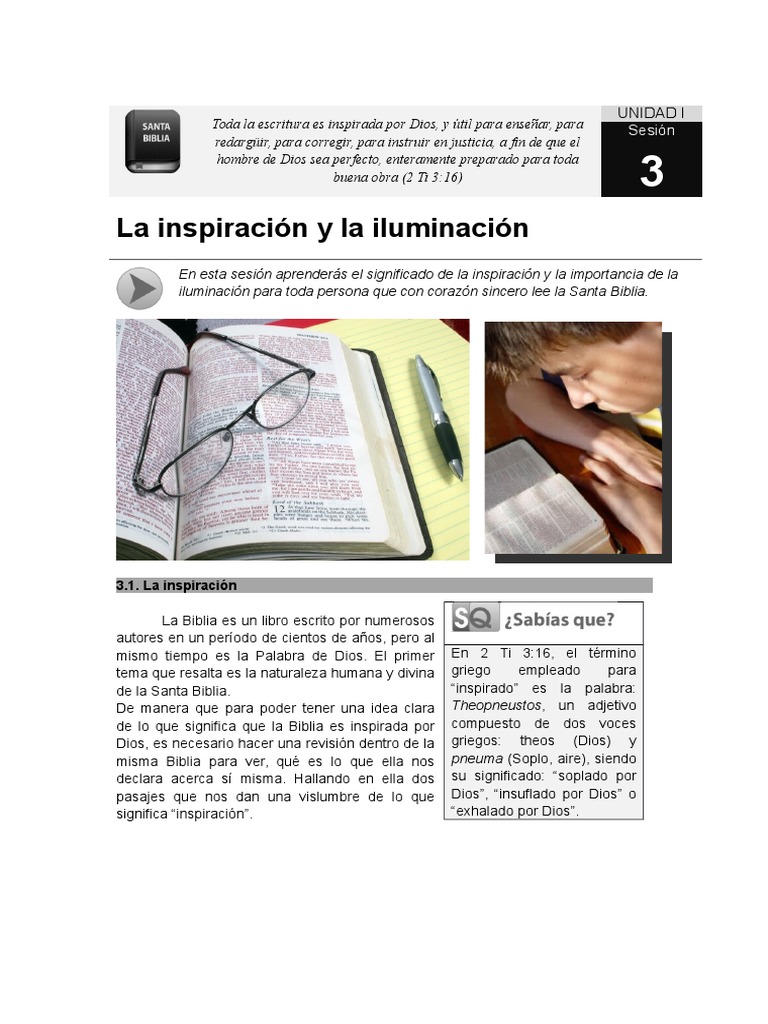La Inspiración y La Iluminación PDF Profeta Biblia