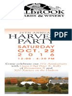 Millbrook Vineyard & Winery Harvest Party Invitation