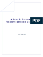 A Guide To Developing Cogntive Learning Objectives