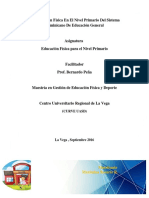 La Educación Física en El Nivel Primario Del Sistema Dominicano de Educación General