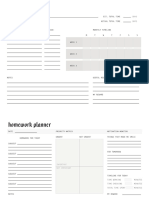 Project and homework planner