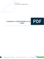 Guideline For Allied Healthcare Practitioners
