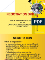 Negotiation Skills: Noor Shahariah BT Saleh Fstpi Language and Communication Department