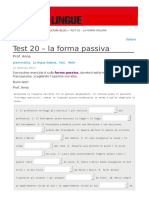 Test 20 La Forma Passiva (2)