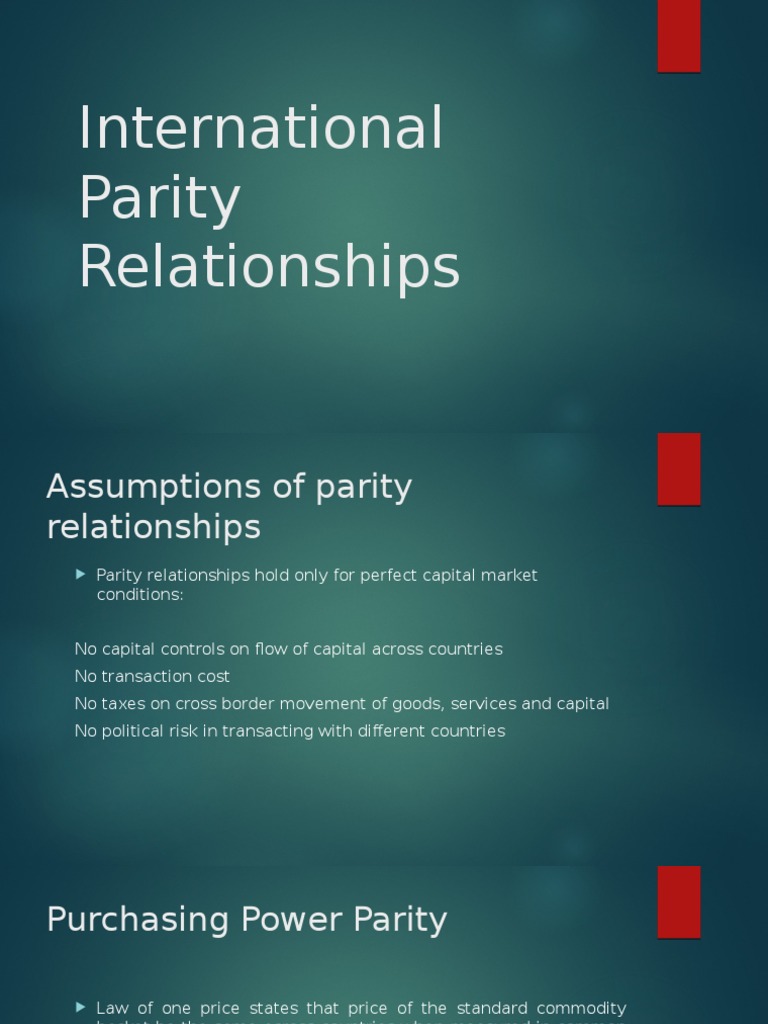 International Parity Relationships | PDF | Purchasing Power Parity ...