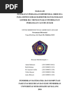 Download MAKALAH PENERAPAN PERSAMAAN DIFERENSIAL ORDE DUA PADA SISTEM GERAK HARMONIK DAN RANGKAIAN LISTRIK RLC MENGGUNAKAN PENDEKATAN PERSAMAAN CAUCHY-EULER by RefitErdiana SN325096516 doc pdf