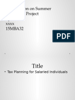 Tax Planning For Salaried Individuals