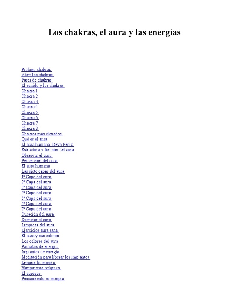 Los Chakras El Aura Y Las Energias PDF | PDF