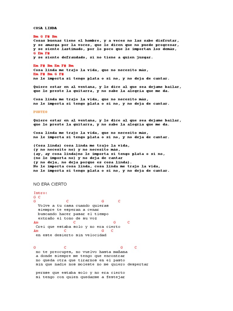 Cosa Linda PDF Ocio