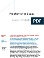 Relationship Essay: Sample Introduction