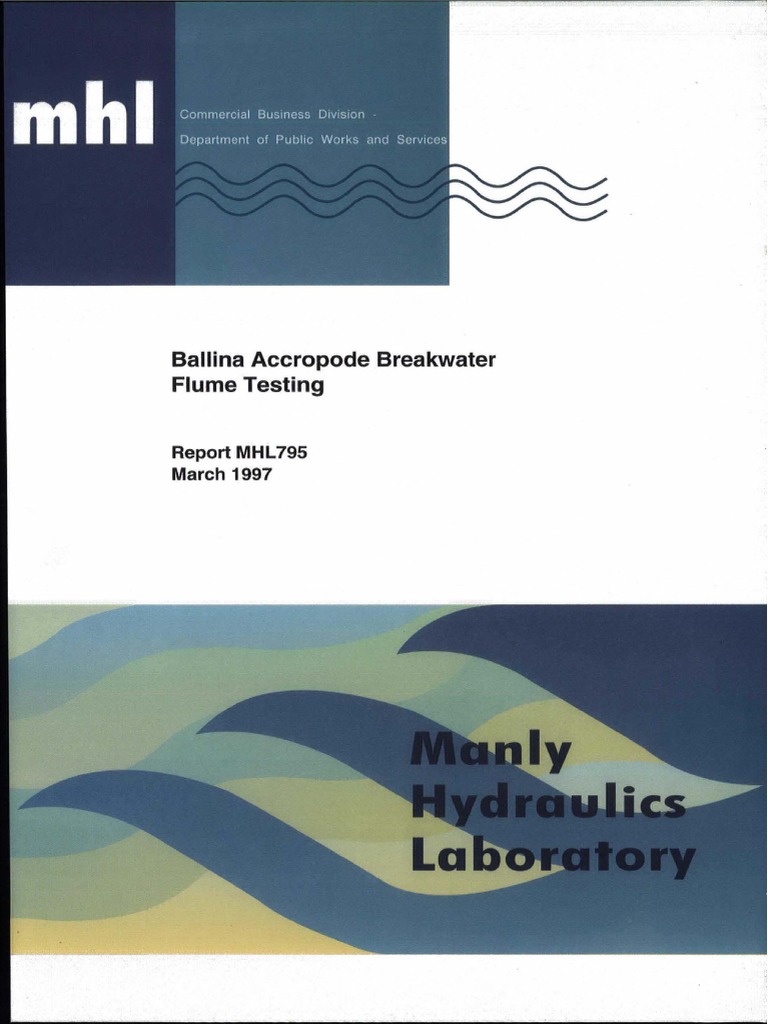 Ballina Accropode Breakwater Flume Testing Report Mhl795 00.03.1997