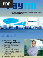 PAYTM - An Report on Software Process Model