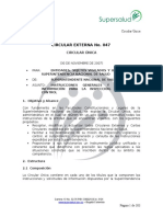 Circular 047 Circular Unica Estidades Salud