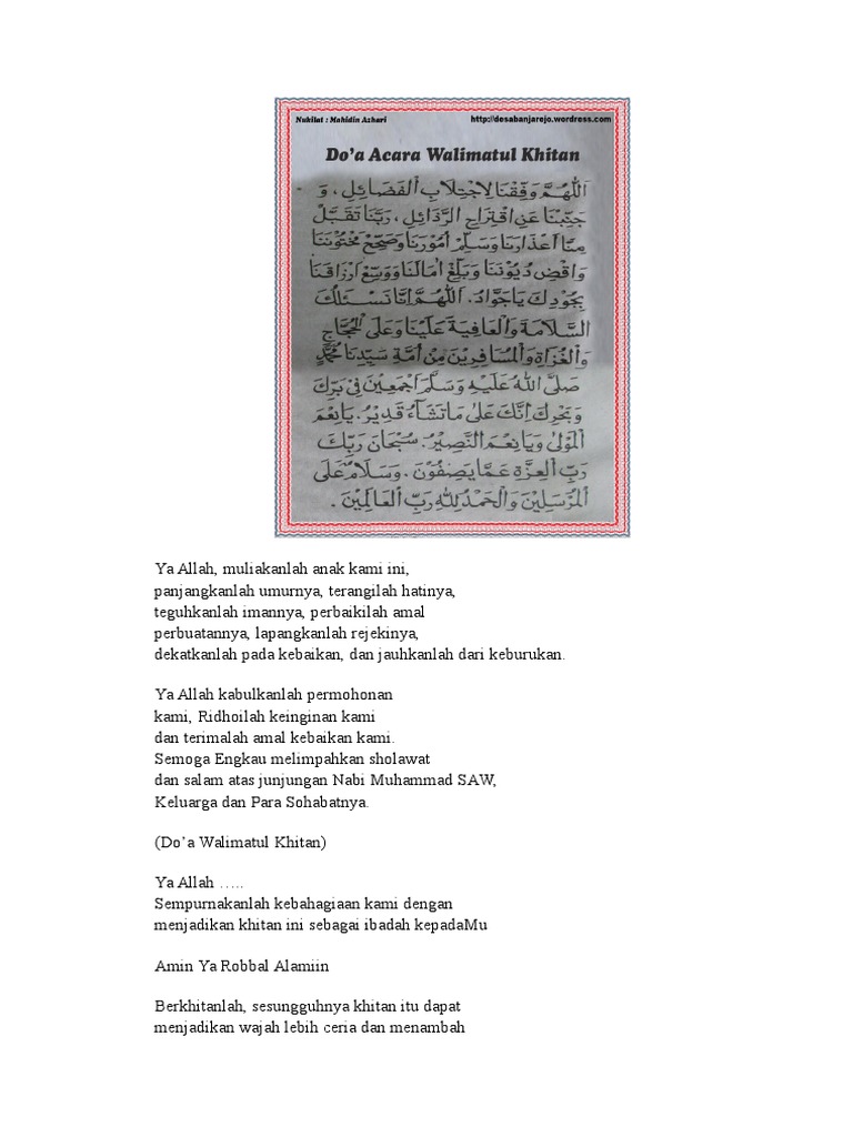 Doa Khitan Anak Pdf