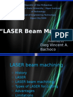 "LASER Beam Machining": Dieg Vincent A. Bachoco