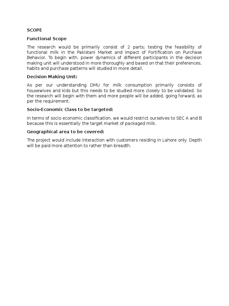 Functional Scope | PDF