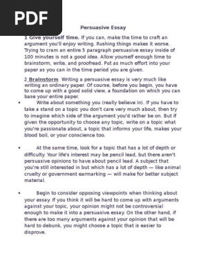 Persuasive Essay