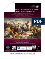 Programa V Congreso Internacional de Estudios Griegos PDF 37 MB