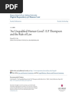 An Unqualified Human Good- E.P. Thompson and the Rule of Law