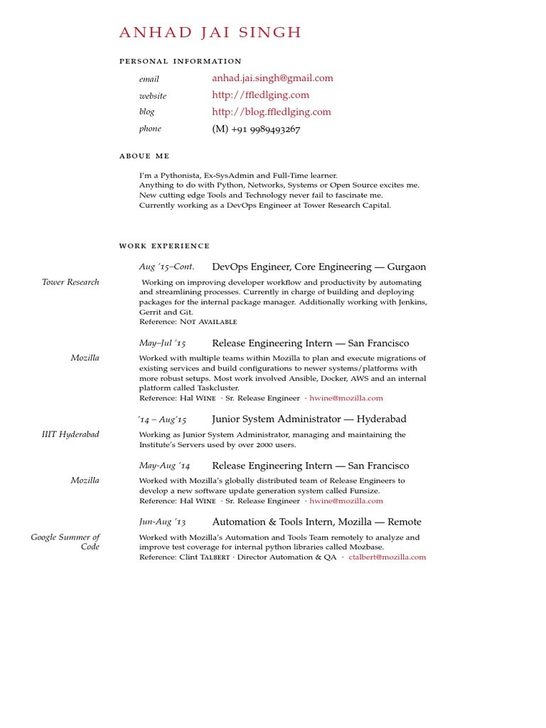 Good Resume | Python (Programming Language) | Areas Of Computer Science